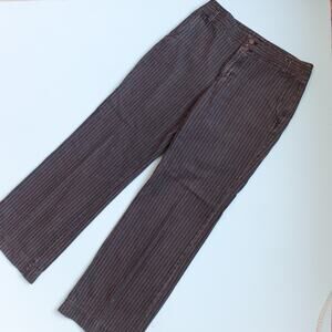 Lauren Ralph Lauren Y2K Black Wide Leg Pin Stripe Denim Jeans Size 10